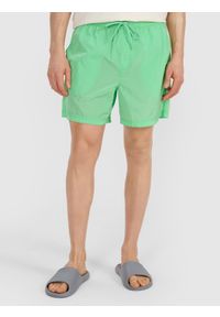 4f - 4F Spodenki casual męskie - zielone 3XL. Okazja: na co dzień. Kolor: zielony. Materiał: syntetyk, materiał. Długość: krótkie. Styl: casual