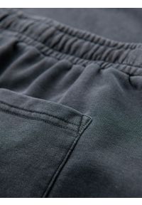 Ombre Clothing - Dresowe krótkie spodenki męskie RELAXED FIT w stylu athleisure – grafitowe V3 - Rozmiar: XL. Kolor: szary. Materiał: dresówka. Długość: krótkie #7