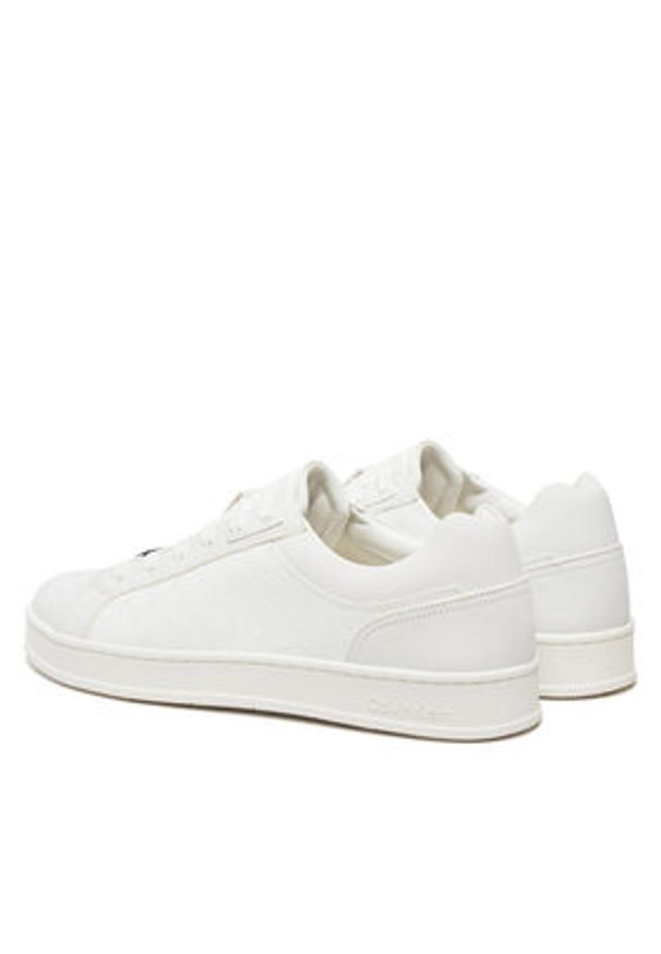 Calvin Klein Sneakersy Low Top Lace Up Nb Mono HM0HM01768 Biały. Kolor: biały. Materiał: skóra