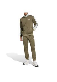 Adidas - Dres Sportswear Basic Tricot Colorblock Rozmiar M Zielony - JI8897. Kolor: zielony. Materiał: dresówka. Sport: fitness #1