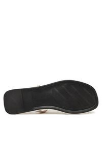 TOMMY HILFIGER - Tommy Hilfiger Klapki Strappy Leather Mule FW0FW08939 Biały. Kolor: biały. Materiał: skóra #5