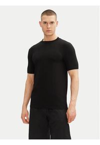 Karl Lagerfeld - KARL LAGERFELD T-Shirt 755750 500221 Czarny Regular Fit. Typ kołnierza: dekolt w karo. Kolor: czarny. Materiał: bawełna #3