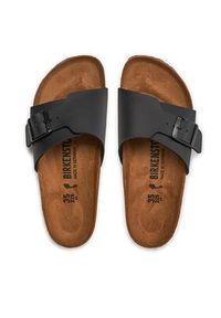 Birkenstock Klapki Catalina 1026473 Czarny. Kolor: czarny. Materiał: skóra