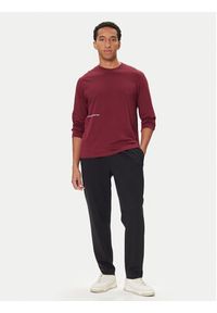 United Colors of Benetton - United Colors Of Benetton Koszulka piżamowa 30964M021 Bordowy Regular Fit. Kolor: czerwony. Materiał: bawełna #3