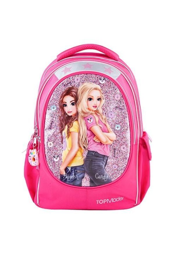 Top Model Plecak szkolny , Hayden + Candy, różowy z cekinami. Kolor: różowy