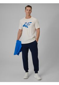 4f - 4F Spodnie dresowe joggery męskie - granatowe M. Kolor: niebieski. Materiał: dresówka. Sport: fitness #1