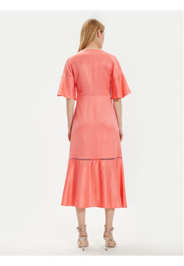 BOSS - Boss Sukienka letnia Dileina 50512807 Różowy Regular Fit. Kolor: różowy. Materiał: wiskoza, len. Sezon: lato