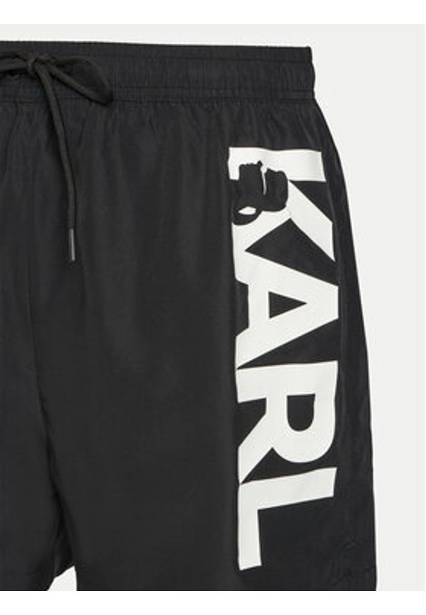 Karl Lagerfeld - KARL LAGERFELD Szorty kąpielowe A1M46013 Czarny Regular Fit. Kolor: czarny. Materiał: syntetyk