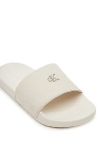 Calvin Klein Jeans Klapki Slide Monogram Hardware YW0YW01713 Écru. Materiał: materiał #5