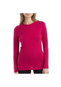 Koszulka Icebreaker Merino 200 Oasis Long Sleeve Crewe Thermal 1043758511 - różowa. Kolor: różowy. Materiał: materiał, wełna. Długość rękawa: długi rękaw. Sport: fitness, wspinaczka