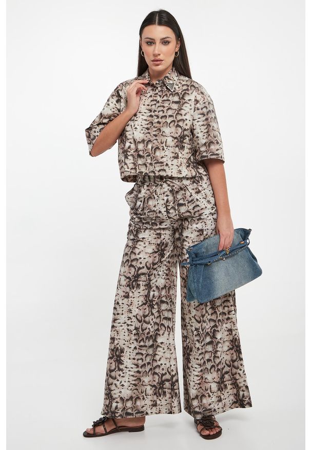 Pinko - Koszula damska w zwierzęcy wzór Pescara PINKO. Wzór: motyw zwierzęcy