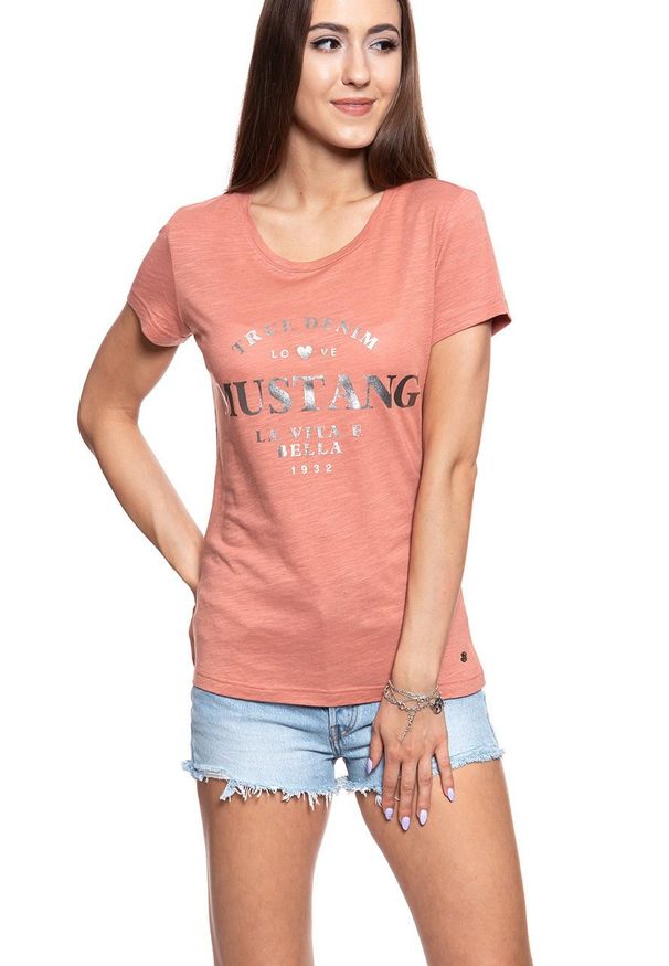 Mustang - MUSTANG T SHIRT DAMSKI Alexia C Print 1008940 8187. Wzór: nadruk
