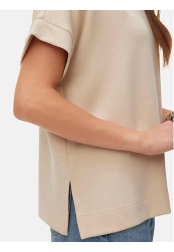 Vero Moda Bluzka Hali 10339414 Beżowy Regular Fit. Kolor: beżowy. Materiał: wiskoza