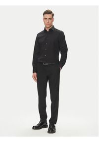 Calvin Klein Koszula Essential LV019EU001 Czarny Regular Fit. Kolor: czarny. Materiał: bawełna