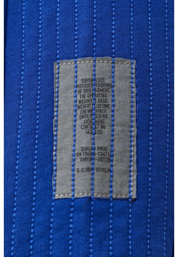 G-Star RAW - G-Star Raw Bluza bawełniana męska z nadrukiem. Okazja: na co dzień. Kolor: niebieski. Materiał: bawełna. Wzór: nadruk. Styl: casual