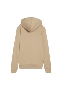 Puma - Damska Bluza Z Kapturem Z Haftem Essential. Typ kołnierza: kaptur. Kolor: beżowy. Wzór: haft