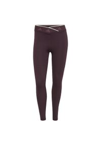 Adidas - Damskie elastyczne legginsy w kształcie litery V adidas Techfit. Kolor: czerwony. Technologia: Techfit (Adidas)