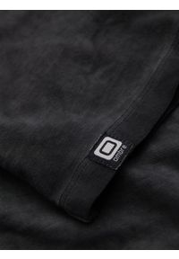 Ombre Clothing - Męski bawełniany t-shirt V-neck z dzianiny z efektem sprania - czarny V6 - Rozmiar: L. Okazja: na co dzień. Typ kołnierza: dekolt w serek. Kolor: czarny. Materiał: bawełna, dzianina. Wzór: melanż. Styl: vintage, casual, klasyczny #4