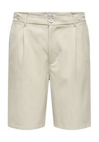 Only & Sons Szorty materiałowe Lou 22032473 Beżowy Regular Fit. Kolor: beżowy. Materiał: syntetyk #7