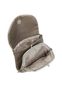 Portfel damski Anekke, z klapką ozdobiony charakterystycznym nadrukiem i metalowym logo wyposażony w kieszeń na monety, złoty, 42809-016. Kolor: złoty. Wzór: nadruk, aplikacja #4