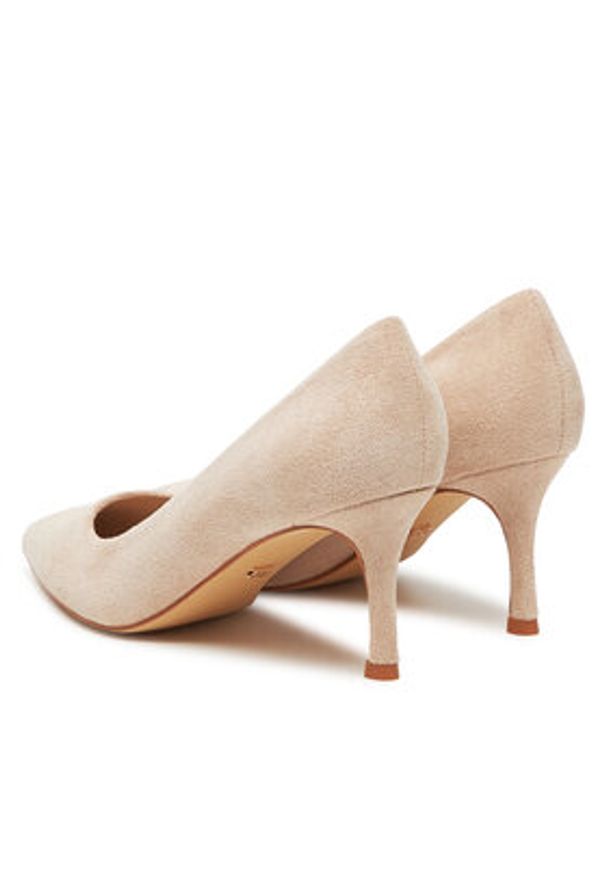 DeeZee Szpilki BK-0807 Beżowy. Kolor: beżowy. Materiał: skóra. Obcas: na szpilce