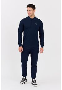 Aeronautica Militare - AERONAUTICA MILITARE Granatowy męski longsleeve polo, Rozmiar XXL. Typ kołnierza: polo. Kolor: niebieski. Materiał: bawełna. Długość rękawa: długi rękaw. Długość: długie