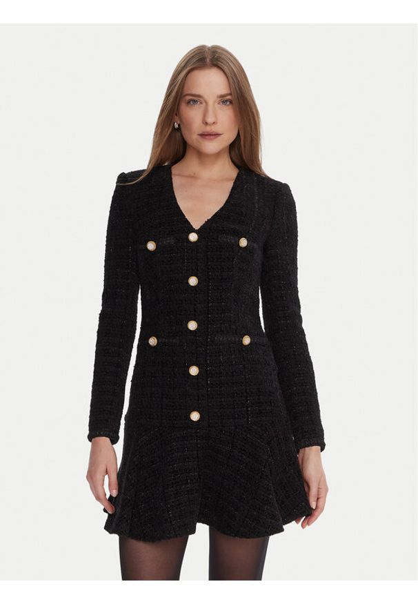 Marciano Guess Sukienka koktajlowa 5BGK36 7394A Czarny Regular Fit. Kolor: czarny. Materiał: syntetyk. Styl: wizytowy