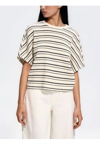 Reserved - T-shirt kimono w paski - wielobarwny. Materiał: bawełna, dzianina. Wzór: paski #1