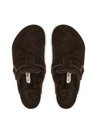 Birkenstock Klapki Boston Fur 1020567 Brązowy. Kolor: brązowy. Materiał: zamsz, skóra #3