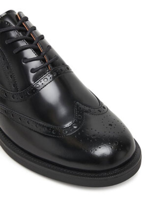 TOMMY HILFIGER - Tommy Hilfiger Półbuty Hilfiger Vogue FM0FM05766 Czarny. Kolor: czarny. Materiał: skóra