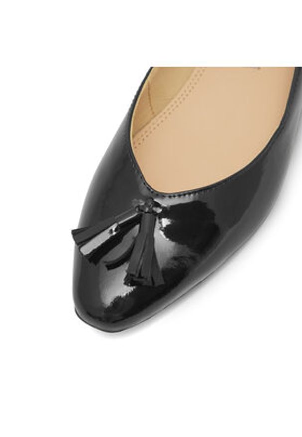 Sergio Bardi Baleriny RST-D1064-02SB Czarny. Kolor: czarny. Materiał: lakier, skóra