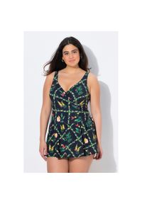 ULLA POPKEN - Damski Strój kąpielowy miękkie miseczki z fiszbinami ramiączka z regulacją. Kolekcja: plus size. Kolor: czarny. Materiał: poliamid, materiał, elastan #1