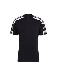Adidas - Koszulka treningowa męska adidas Squadra 21 Jersey Short Sleeve. Kolor: biały, wielokolorowy, czarny. Materiał: jersey