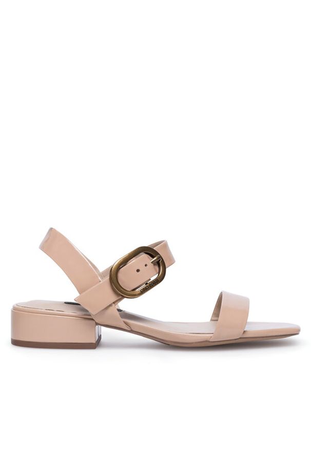 Gino Rossi Sandały TERANOVA-113494 Beżowy. Kolor: beżowy. Materiał: lakier, skóra