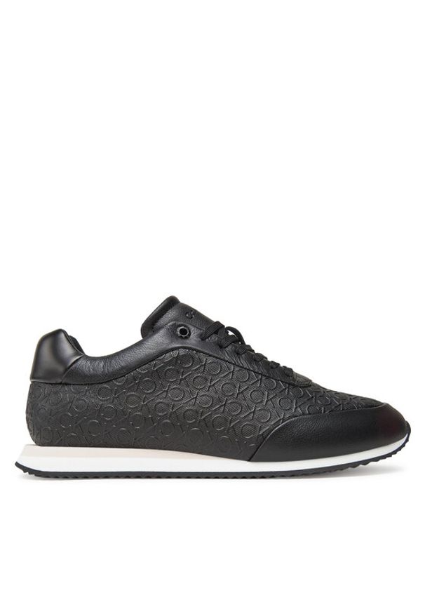 Calvin Klein Sneakersy Runner Lace Up Mono Pu HW0HW02574 Czarny. Kolor: czarny. Materiał: skóra