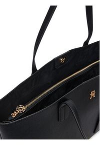 TOMMY HILFIGER - Tommy Hilfiger Torebka Th Icon Tote AW0AW18724 Czarny. Kolor: czarny. Materiał: skórzane #2