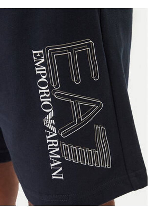 EA7 Emporio Armani Szorty sportowe 7M001315 AF13512 Granatowy Regular Fit. Kolor: niebieski. Materiał: bawełna. Styl: sportowy