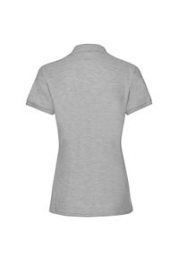 FRUIT OF THE LOOM - Damska Koszulka Polo Premium Plain. Typ kołnierza: polo. Kolor: szary