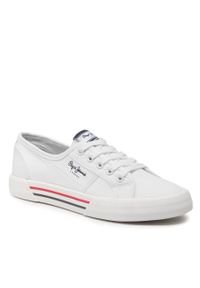 Tenisówki Pepe Jeans Brady W Basic PLS31287 White 800. Kolor: biały. Materiał: materiał