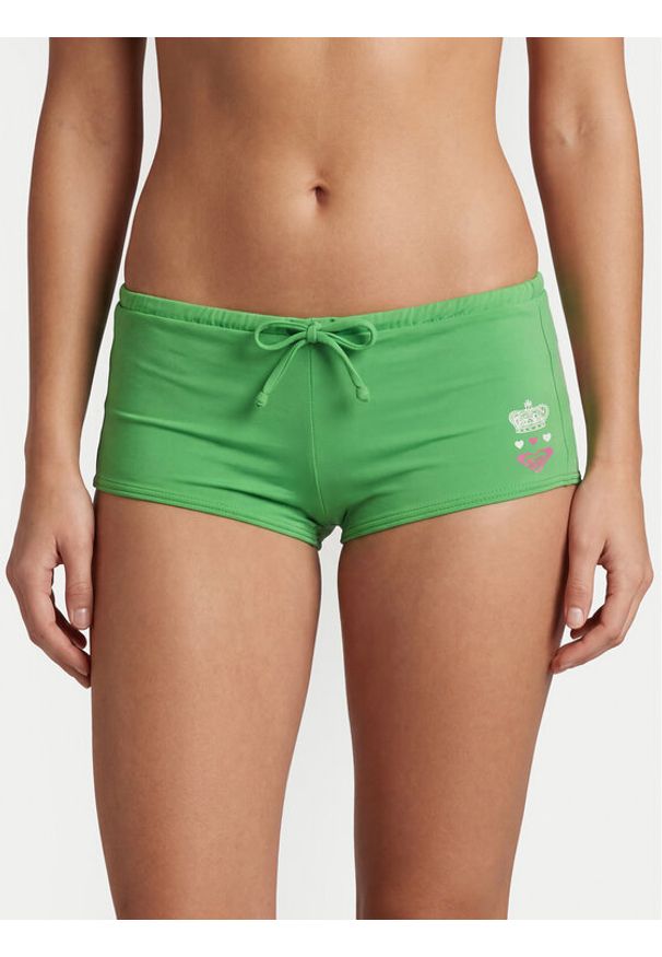 Roxy Dół od bikini Cheeky ziERJX405258 Zielony. Kolor: zielony. Materiał: syntetyk