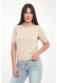 Sweter damski z krótkim rękawem Krissi JOOP!. Długość rękawa: krótki rękaw. Długość: krótkie #1