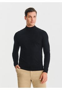 Pako Lorente - PAKO LORENTE – Czarny półgolf męski. Kolor: czarny. Materiał: poliamid, wiskoza. Wzór: gładki, ze splotem #2