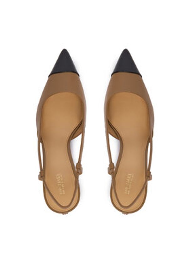 MICHAEL Michael Kors Czółenka Alora Toe Cao Mid Sling 40R6AOMS1L Brązowy. Kolor: brązowy. Materiał: skóra