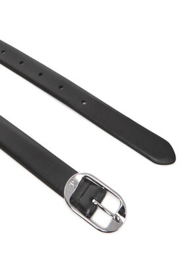Calvin Klein Pasek Damski Forged Pin Belt 25Mm LV04K7014G Czarny. Kolor: czarny. Materiał: skóra
