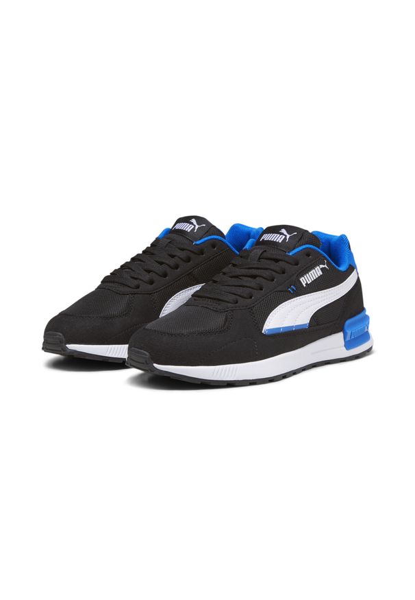 Puma - Młodzieżowe buty sportowe Graviton PUMA Black White Racing Blue. Okazja: na co dzień. Kolor: czarny, biały, wielokolorowy. Sport: bieganie
