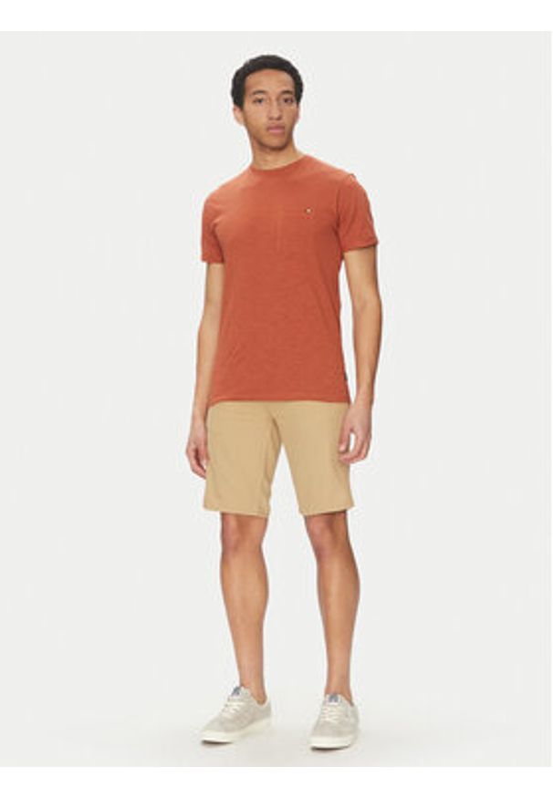 INDICODE T-Shirt Inandorra 41-104 Pomarańczowy Regular Fit. Kolor: pomarańczowy. Materiał: bawełna