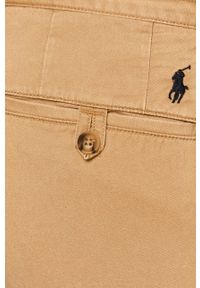 Polo Ralph Lauren - Spodnie. Kolor: beżowy. Materiał: tkanina, bawełna, materiał, elastan. Wzór: gładki #2
