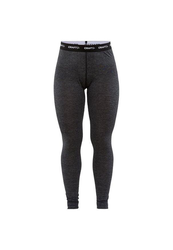 Damskie spodnie dresowe z wełny merino Craft Core. Kolor: czarny, szary, wielokolorowy. Materiał: wełna, dresówka. Sport: fitness, bieganie