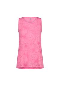 Damski tank top w kwiaty CMP. Kolor: różowy. Długość rękawa: bez rękawów. Wzór: kwiaty. Sport: turystyka piesza #1