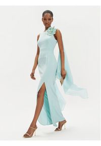 Rinascimento Sukienka koktajlowa CFC0117677003 Turkusowy Regular Fit. Kolor: turkusowy. Materiał: syntetyk. Styl: wizytowy #3
